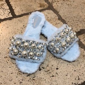 Jeffrey Campbell Facil-Bp Slide in light blue